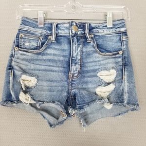 AEO distressed jean shorts